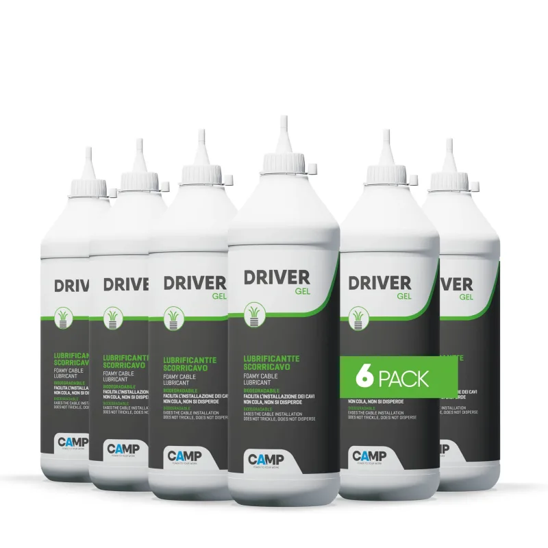 Camp driver gel, lubricante biodegradable para drenaje de cables para sondas y cables eléctricos, 6x1 kg
