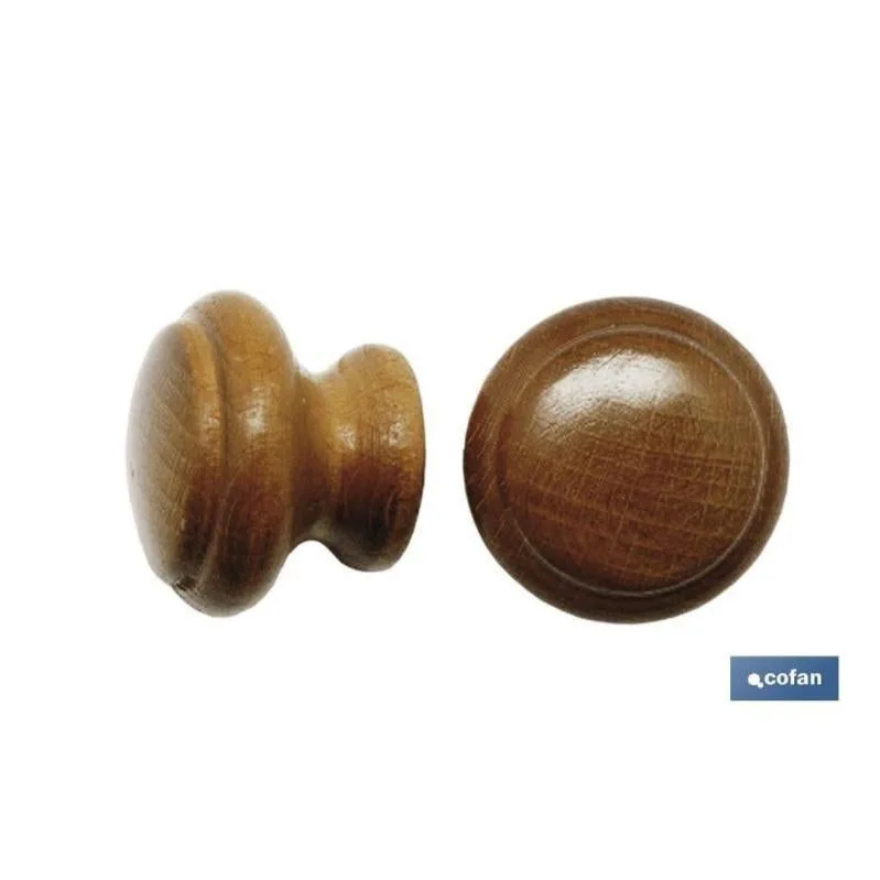 2 uds pomo roble 30mm caja 12 unid.