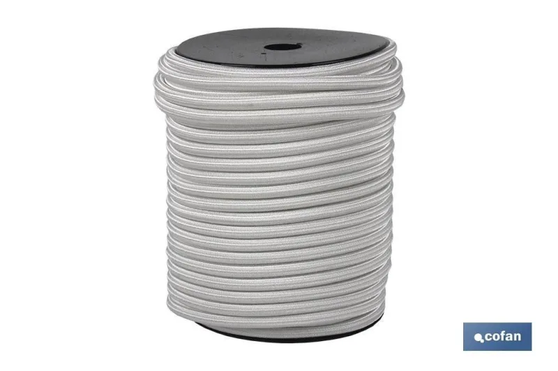 Cuerda elastica (látex 1ª) 6mm 100 m. bco