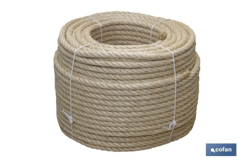 Cuerda sisal 4 cabos 12 mm 100 mts natural