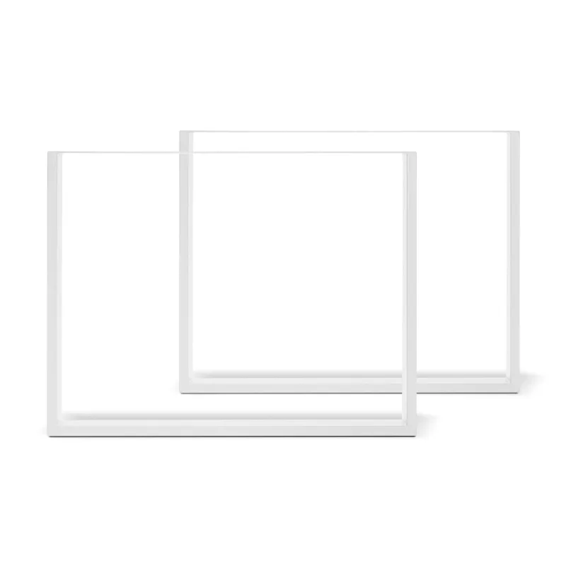 Juego de 2 patas para mesas - forma quadrada - blanco