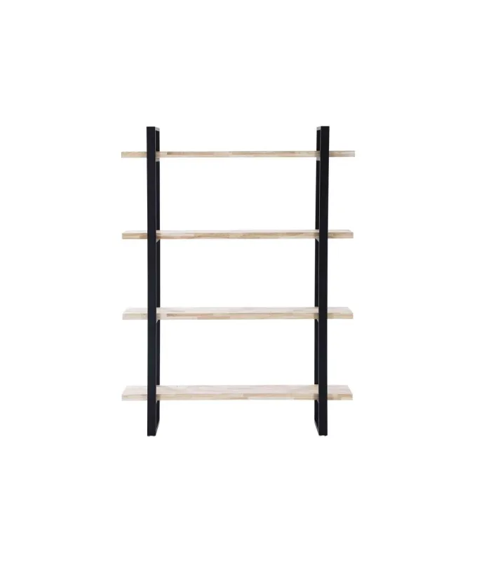 Estantería alta steve acabado roble nordish- negro, 180 cm(alto) 120 cm(ancho)35 cm(fondo