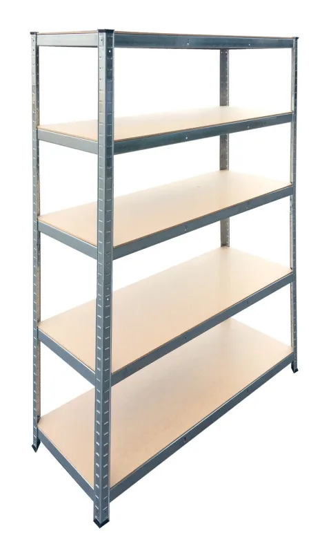 Kit de estanterías encajables de alta resistencia de 5 baldas top design - brixo silver 300