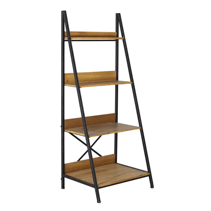Estantería de interior classic step de 4 baldas de aglomerado laminado y metal