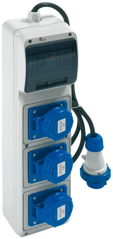 Cuadro de control portátil con 3 tomas industriales serie 11 ip67 art 2260