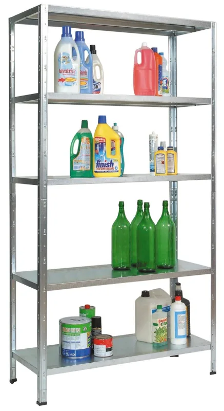 Estantería kit reforzada de metal galvanizado 5 estantes click clack