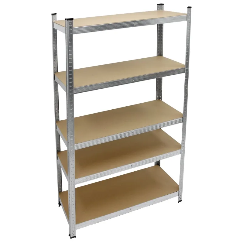 2x estanterías de taller metal galvanizado almacenamiento 750kg 200x100x50 cm