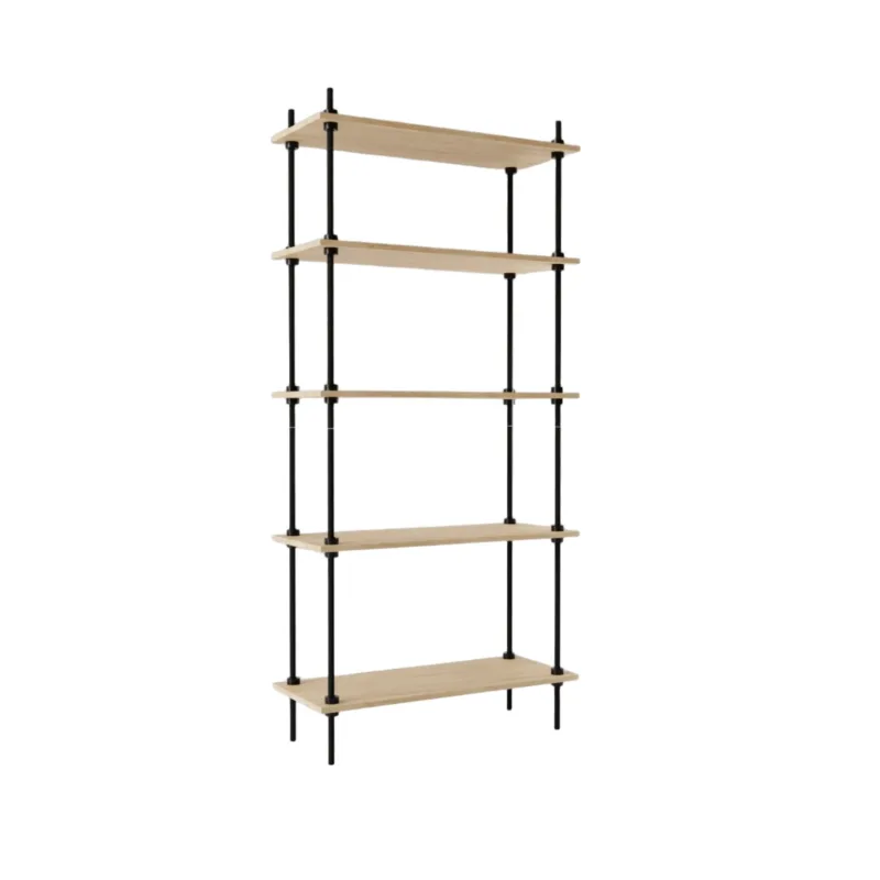 Estantería modular decorativa de madera con 5 baldas ar shelving carga máxima 150 kg 185x85x35cm