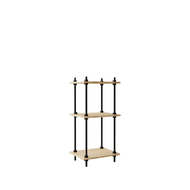 Estantería de madera decorativa con 3 baldas ar shelving carga máxima 80 kg 92.5x43x35cm