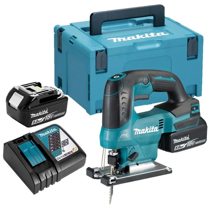 Makita djv184rtj djv184rtj -sierra de calar, sin escobillas de iones de litio lxt de 18 v,baterías de 5,0 ah