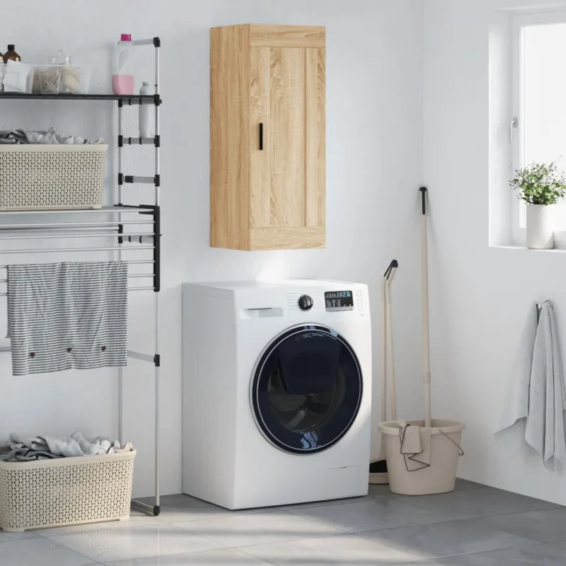 Maison exclusive - armario de pared madera ingeniería roble sonoma 34,5x34x90 cm