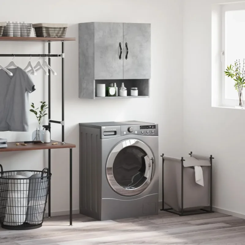 Maison exclusive - armario de pared madera de ingeniería gris hormigón 60x31x70 cm