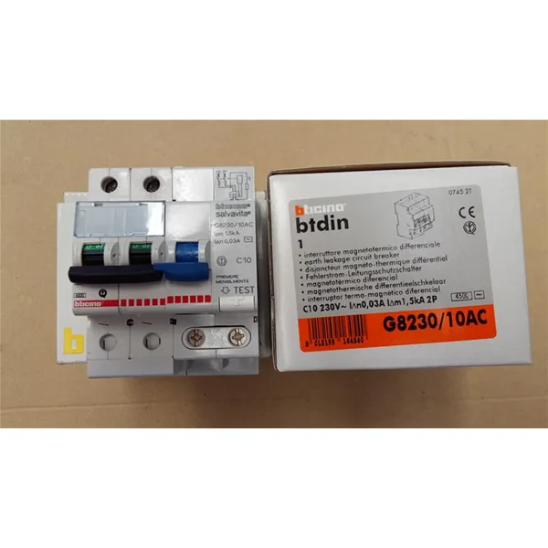 Interruptor diferencial 2p 4,5 ka idn 0,03 a ca tipo 4 módulos din 230 v in 10 a