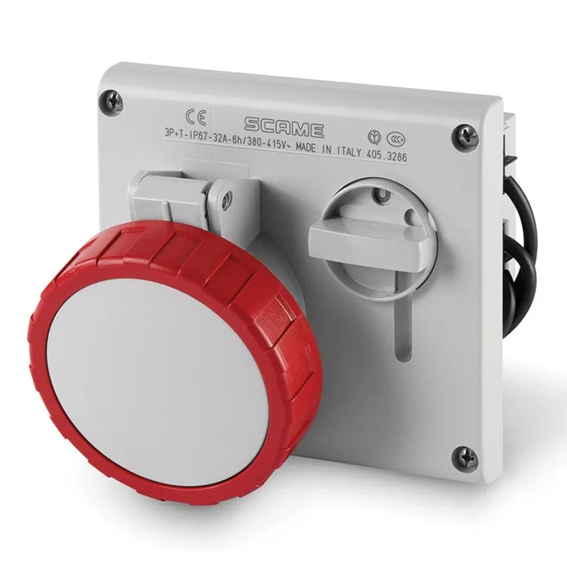 Toma de corriente empotrada omnia 3p+e 32a6h ip67