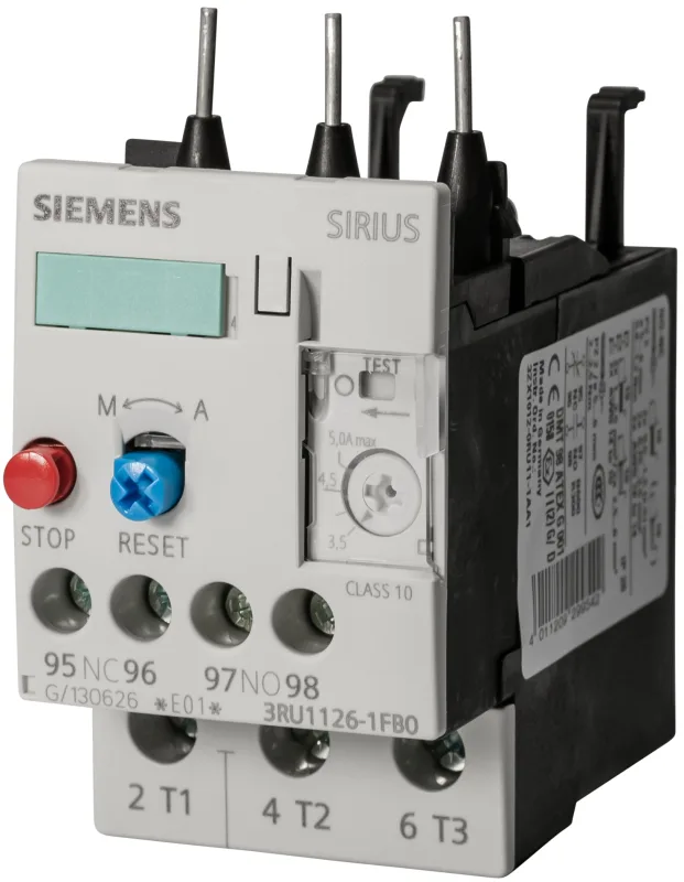 Relé de sobrecarga 17-22 a para protección de motores tamaño s0, clase 10