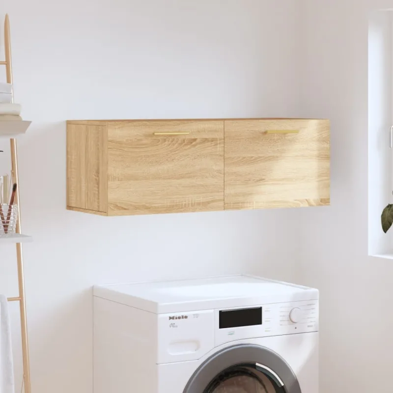Maison exclusive - armario de pared madera ingeniería roble sonoma 100x36,5x35 cm
