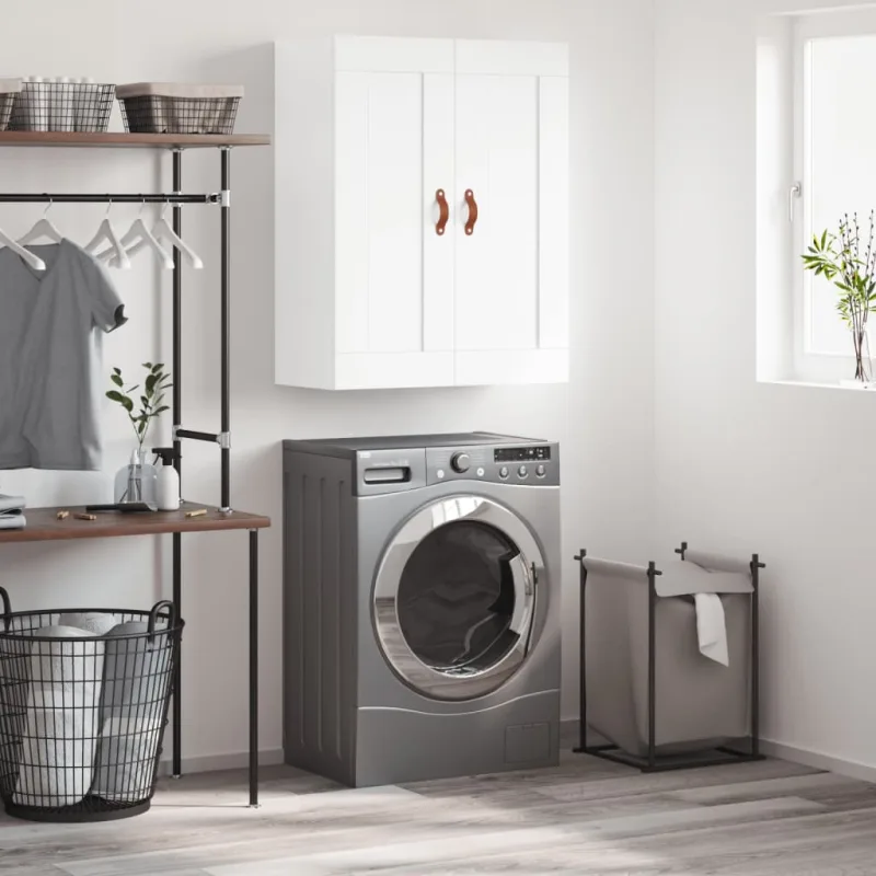 Maison exclusive - armario de pared madera de ingeniería blanco 69,5x34x90 cm