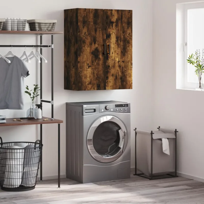 Maison exclusive - armario de pared roble ahumado 69,5x34x90 cm