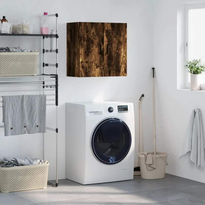 Maison exclusive - armario de pared madera de ingeniería roble ahumado 60x31x60 cm