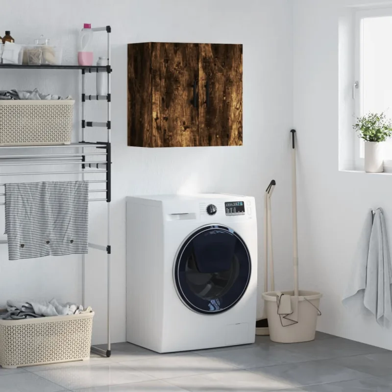 Maison exclusive - armario de pared madera de ingeniería roble ahumado 60x31x60 cm