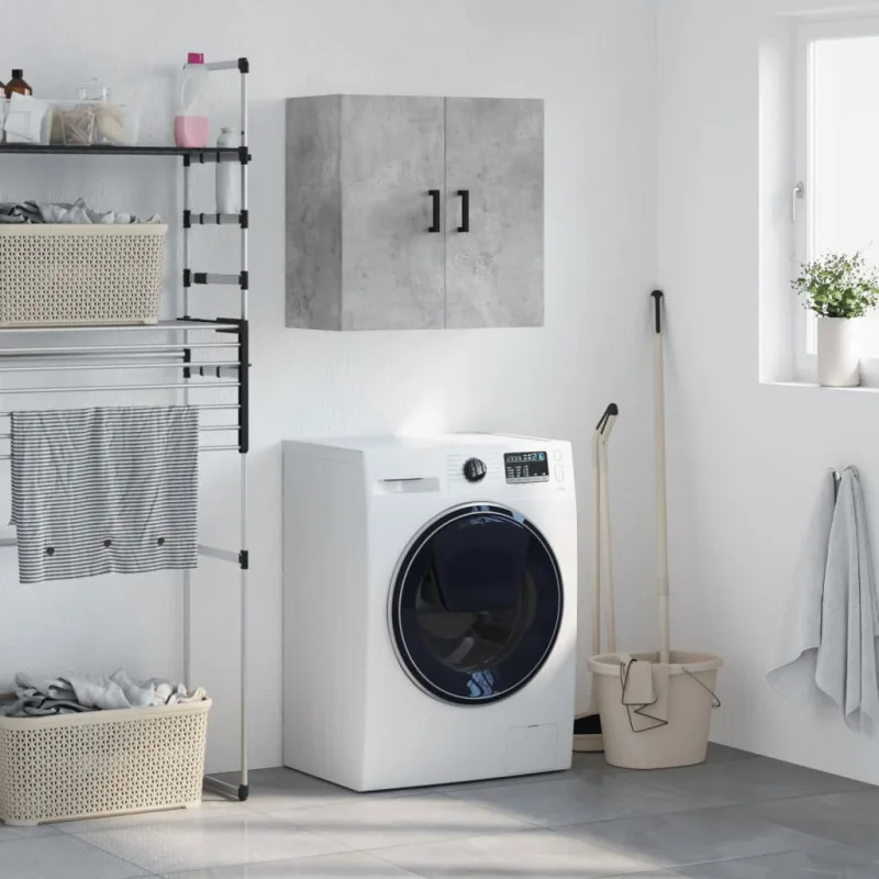 Maison exclusive - armario de pared madera de ingeniería gris hormigón 60x31x60 cm