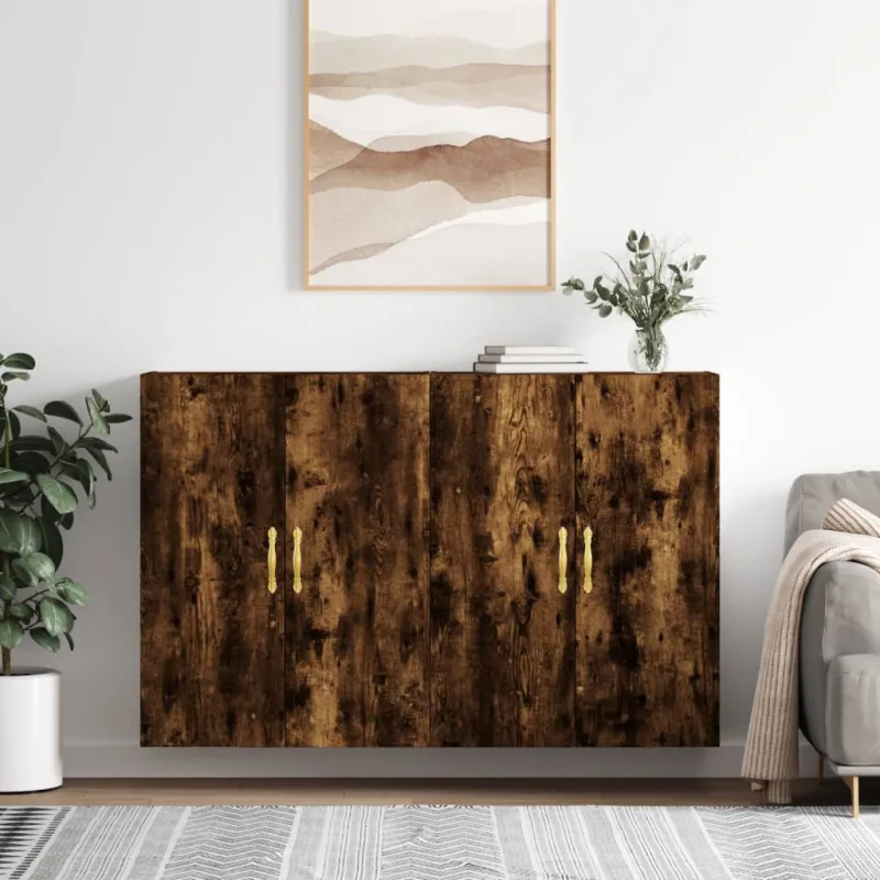 Maison exclusive - armarios de pared 2 unidades roble ahumado 69,5x34x90 cm