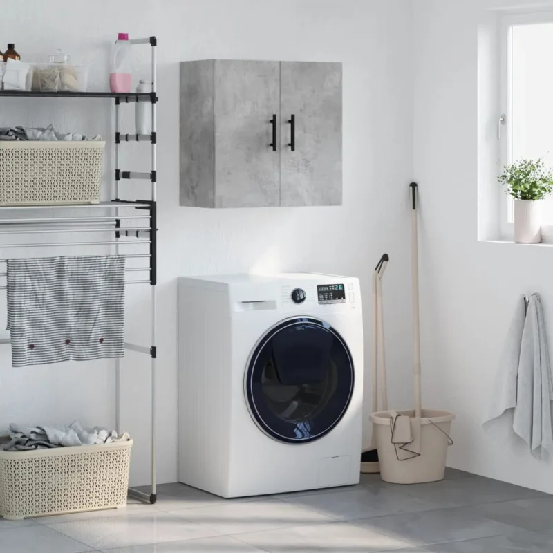 Maison exclusive - armario de pared madera de ingeniería gris hormigón 60x31x60 cm