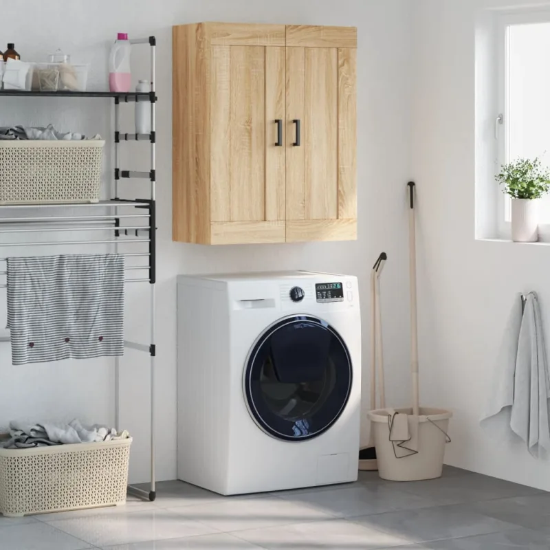 Maison exclusive - armario de pared madera ingeniería roble sonoma 69,5x34x90 cm