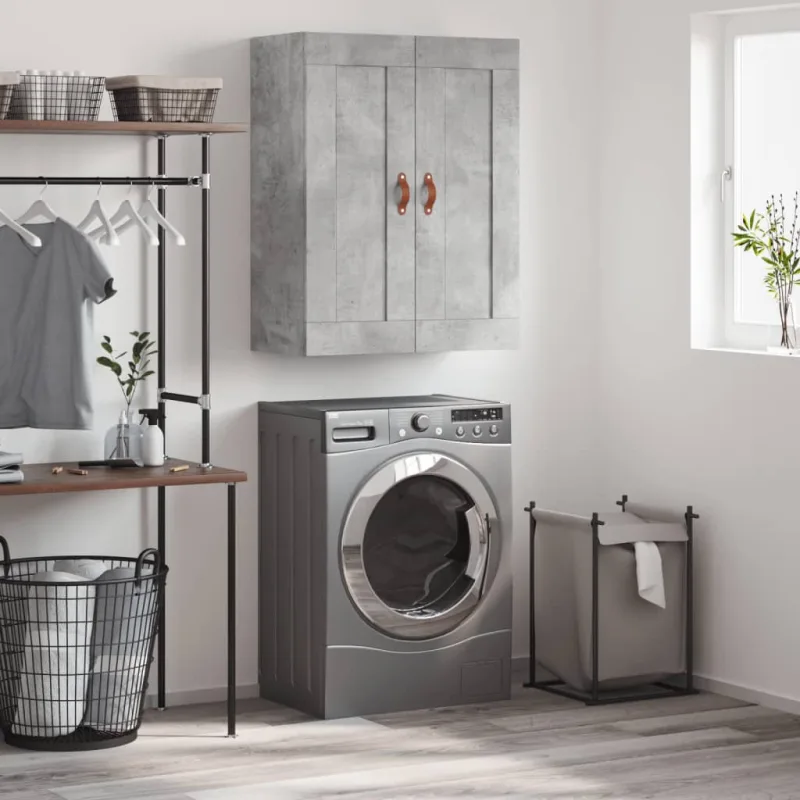 Maison exclusive - armario de pared madera ingeniería gris hormigón 69,5x34x90 cm