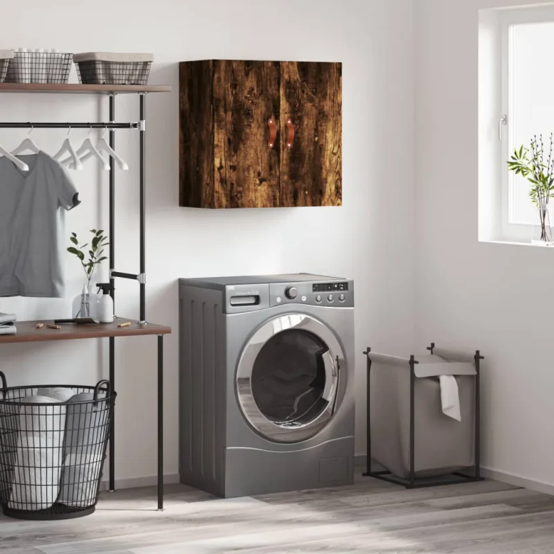 Maison exclusive - armario de pared madera de ingeniería roble ahumado 60x31x60 cm