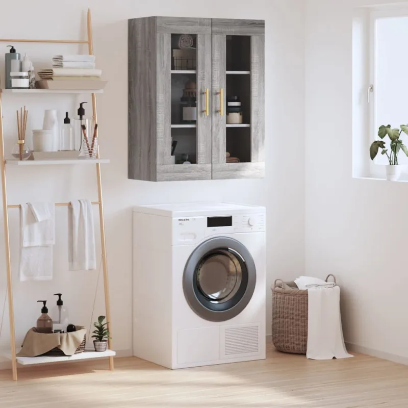 Maison exclusive - armario de pared gris sonoma 69,5x34x90 cm