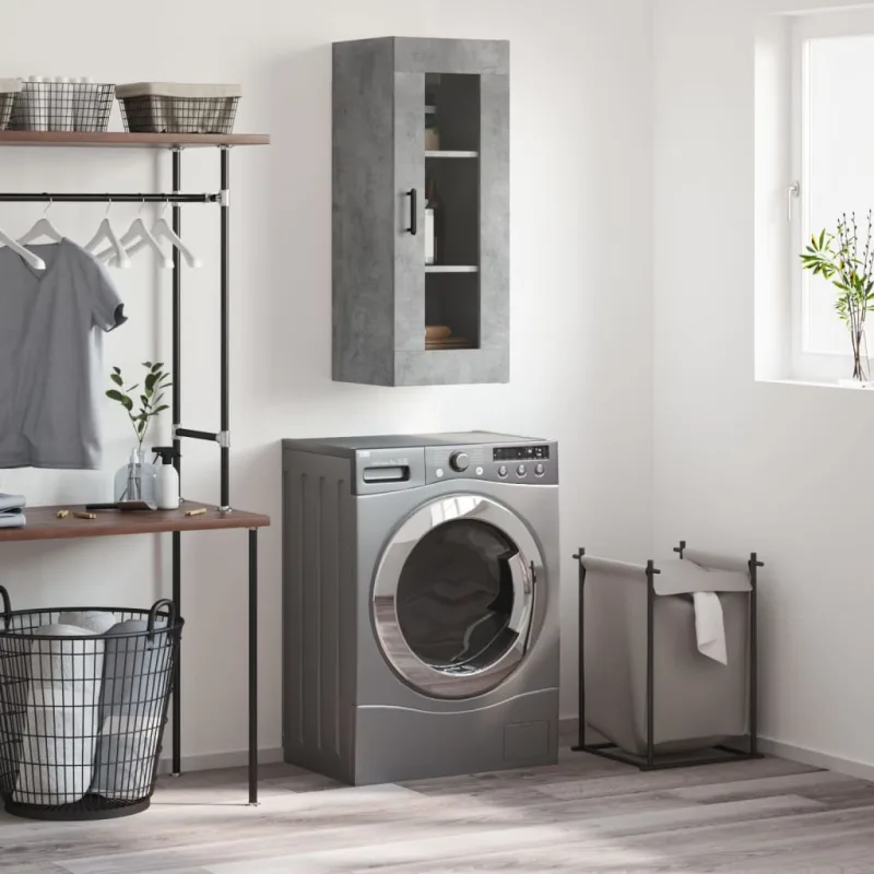 Maison exclusive - armario de pared gris hormigón 34,5x34x90 cm