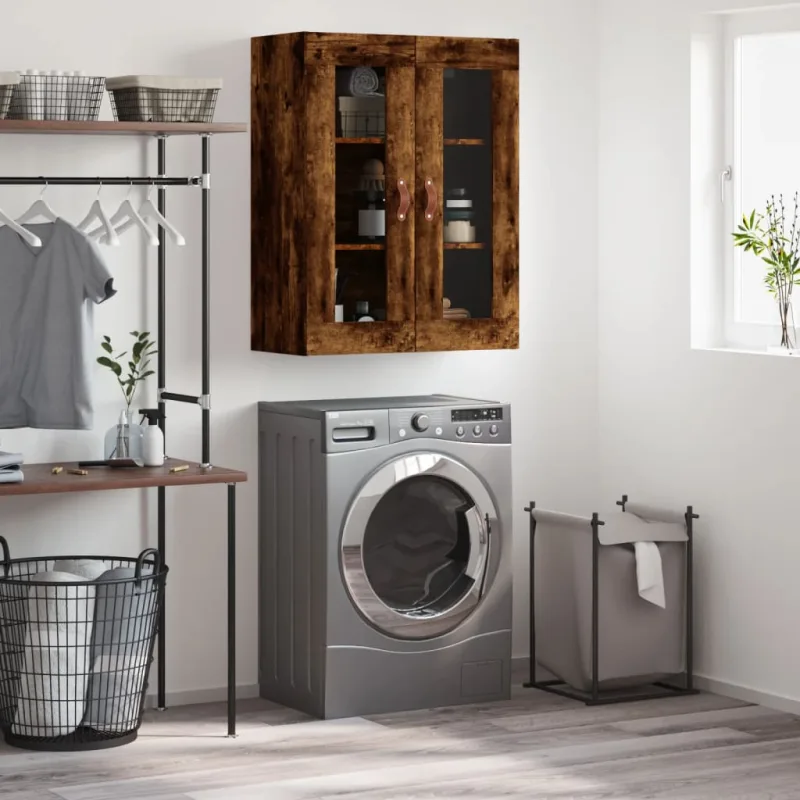 Maison exclusive - armario de pared roble ahumado 69,5x34x90 cm