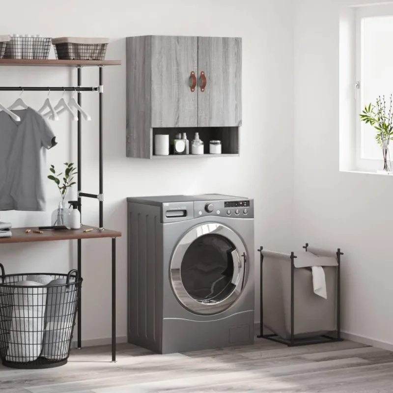 Maison exclusive - armario de pared madera de ingeniería gris sonoma 60x31x70 cm