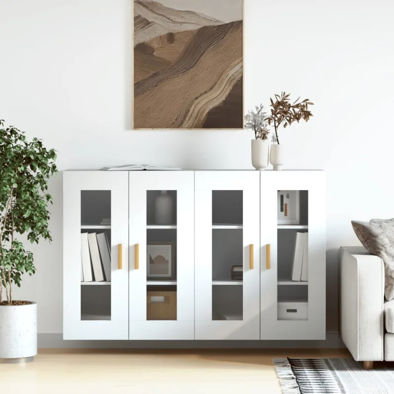 Maison exclusive - armarios de pared 2 uds madera de ingeniería blanco