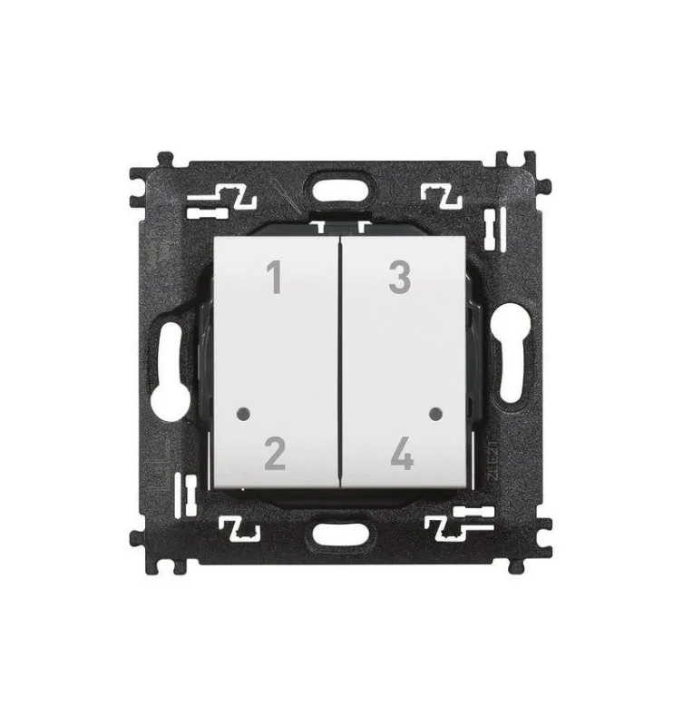 Comando wl 4 escenarios livinglight w/netatmo blanco - bticino