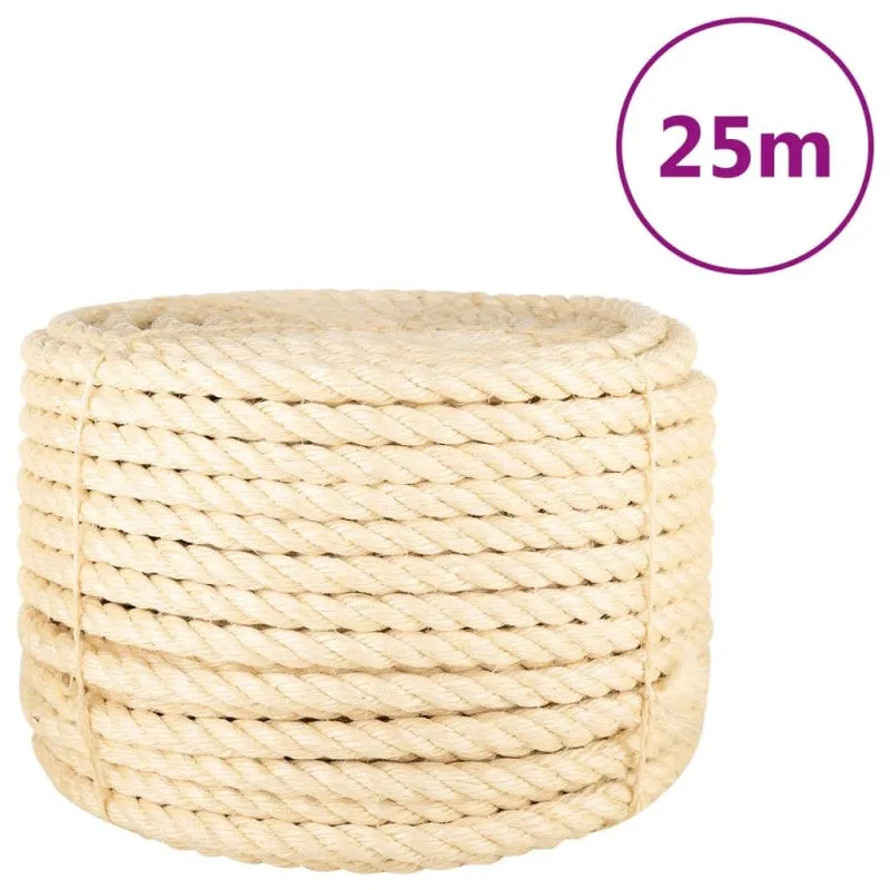 Vidaxl cuerda 100% sisal 20 mm 25 m