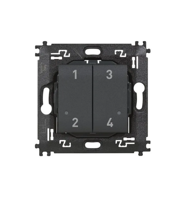 Comando wl 4 escenarios livinglight w/netatmo antracita - bticino