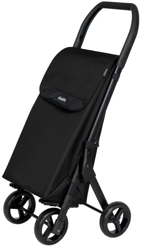 Duett muuvi carro de la compra a 2 o 4 ruedas, chasis muy ligero, fabricado en españa, color negro