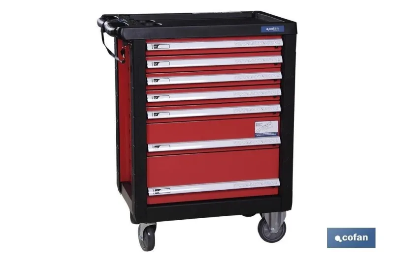Cofan carro taller herramienta 860*490*790 mm.7 cajones