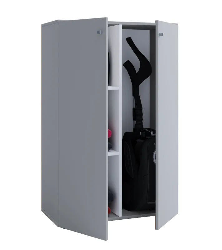 Vcm armarios polivalentes lona gris b. 70 x h. 111 x t. 38 cm