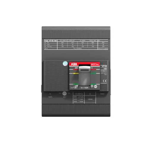 Interruptor termomagnético tetrapolar fijo tmax xt1c 160 tmd r 100-1000 a