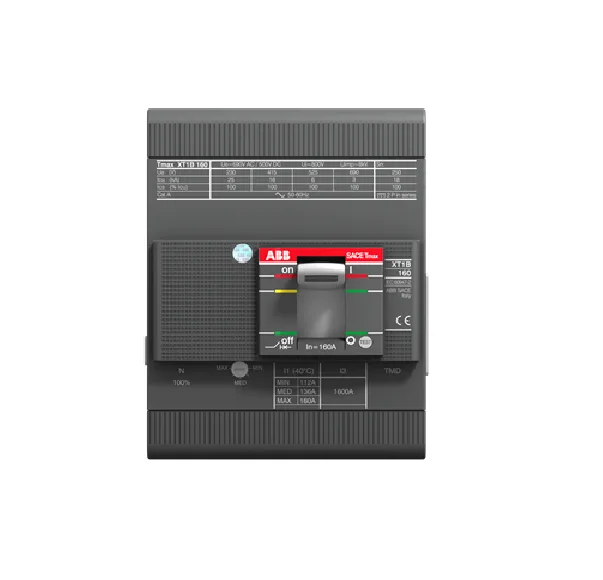 Interruptor termomagnético tetrapolar fijo tmax xt1c 160 tmd r 125-1250 a neutro