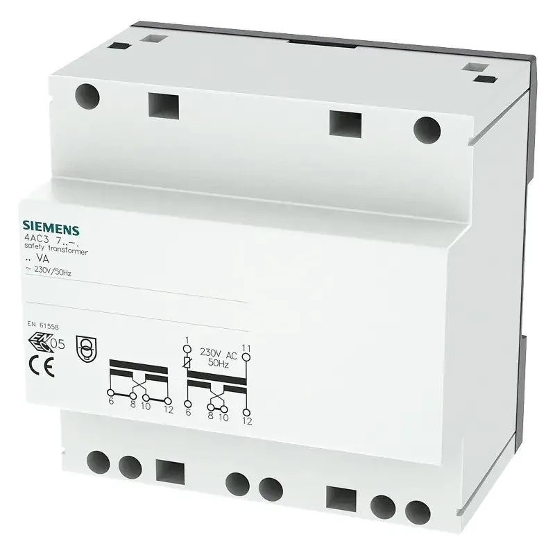 Transformador de seguridad, 63 va, primario ca 230 v, 50 hz, secundario ca 12 v/24 v con fusible ptc, 5 um++