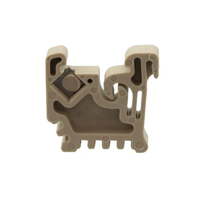 Terminal de fijación, plástico, beige, guía: ts 15, montaje directo