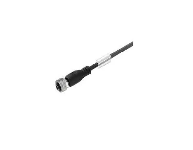 Cable, conector m12, extremos desnudos, 4 conductores, 5 m, ip68/ip67/ip66/ip65, negro