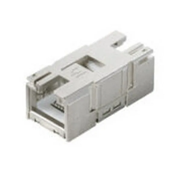 Conector hembra rj45, unión de inserción de brida