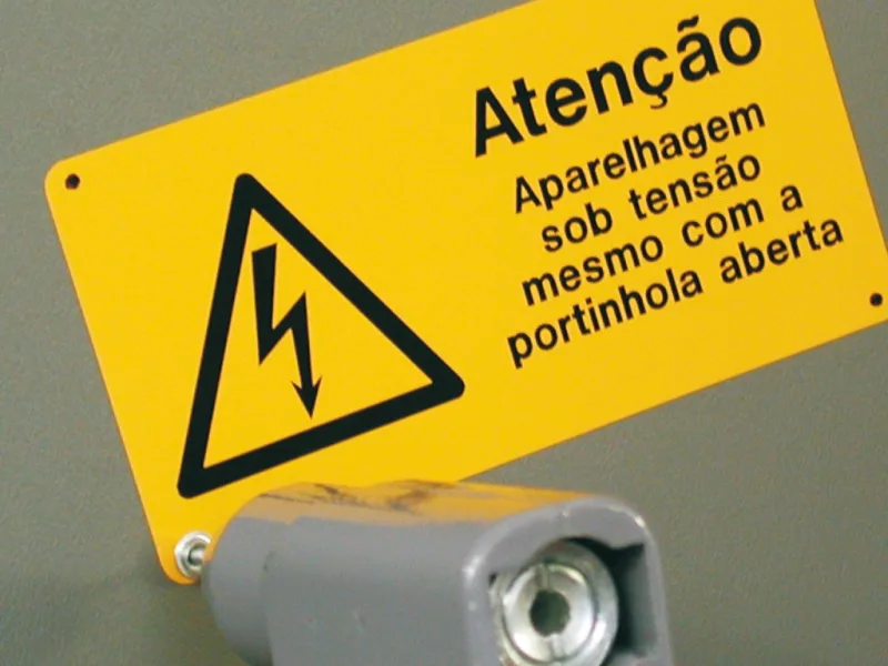 Placa de señalización de pvc amarilla