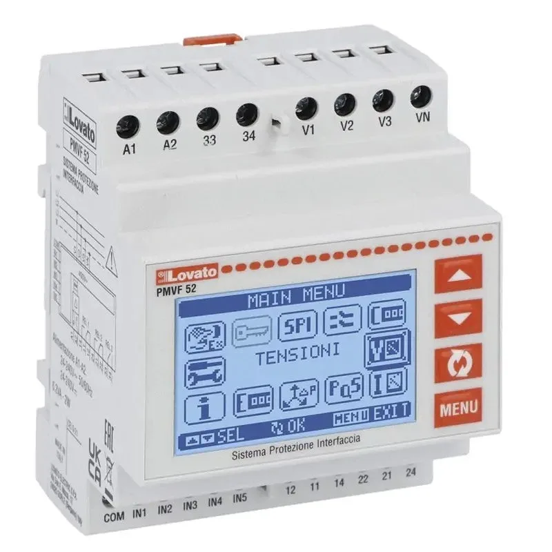 Interfaz de protección de relé cei 0-21 6 módulos
