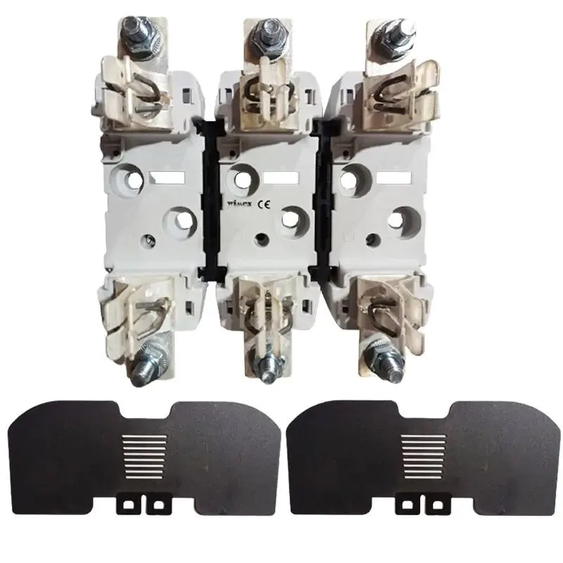 Fijación modular din tripolar y con tornillos, completa con separadores